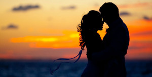 couple-sunset-silhouette-caribbean-beach-wedding