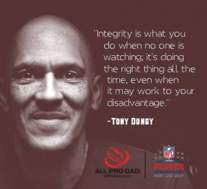 Integrity - Tony Dungy #ItsaBucsLife