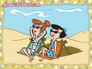 The Flintstones Wilma and Betty Wallpaper