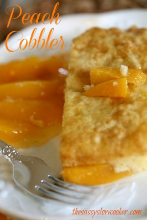 ... Peach Cobbler, Crock Pots Lady, Peach Cobbler Recipes, Easy Peaches