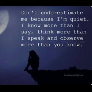 Don't underestimate me...