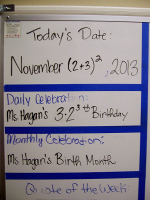 Math Teacher Quotes My mathematical birthday
