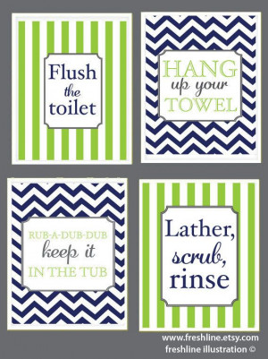 Kids Bathroom, Cute Sayings, Flush the toilet, Hang up your towel ...