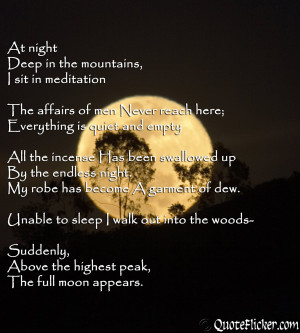 ... Full Moon Love Quotes . Full Moon Poems . Full moon shines in the