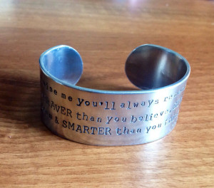 Promise you'll remember- AA Milne quote ... bracelet...