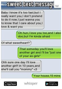 sweet text message oh gosh the feels I would just die ahhh so cute ...