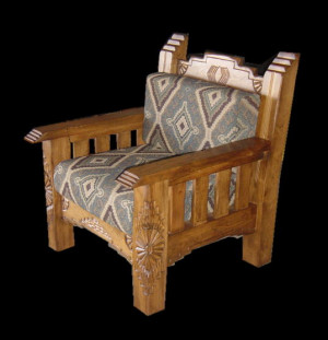 RIO GRANDE southwest / western chairs with fabric or leather, and hand ...