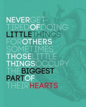 Little things can make a big impact