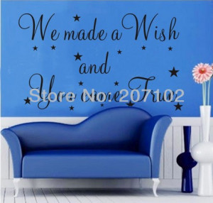 ... YOU CAME TRUE CHILD STARS WALL ART DECAL STICKER QUOTE VINYL 59x35cm