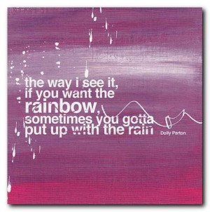 rainbow and rain