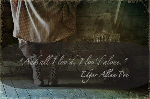 allan, dark, edgar, poe, quote, shoes, typography, victorian