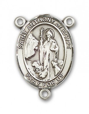 St. Anthony of Egypt Sterling Silver Rosary Centerpiece - Sterling ...