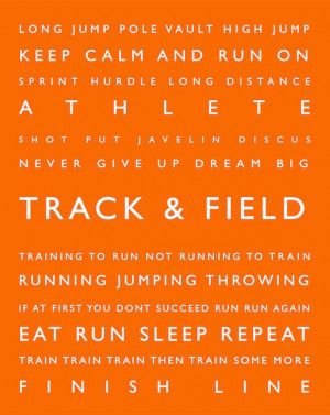 Track and Field - Personalized, Sports Decor, Sports Art, Typography ...