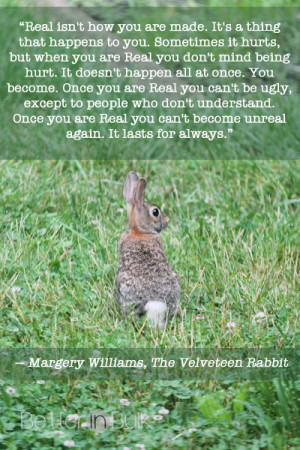 Real Isn’t How You Are Made – Velveteen Rabbit Quote #WW