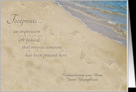 Footprints - Remembering Mom on Birthday card - Product #474290