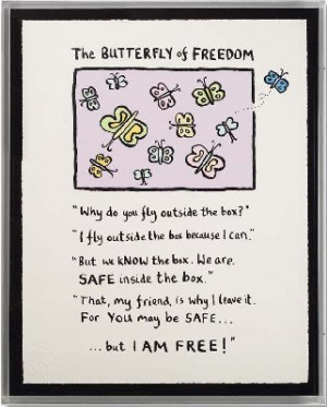 Picture of The Butterfly Of Freedom by Edward Monkton