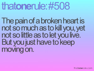 ... not so little as to let you live. But you just have to keep moving on