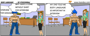 collection of funny cartoons body language