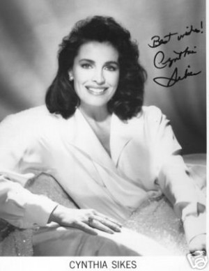 Original Hand Signed Photo Cynthia Sikes - Fabulous Hollywood Memories