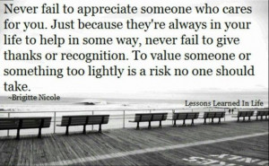 little appreciation goes a long way!