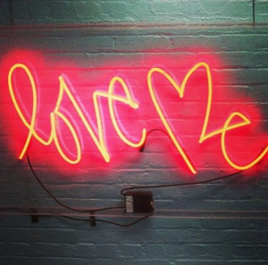 love me #neon sign