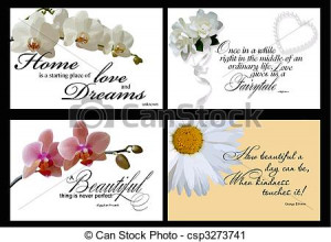 set of 4 inspirational quotes cards in vector format isolated on black ...