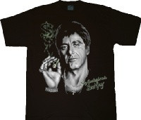 Scarface Say Godnight to the Bad Guy $ Black T-shirt
