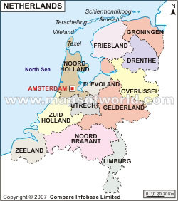 Netherlands Time Zone Map