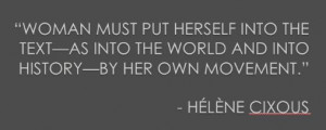 ... world and into history--by her own movement.