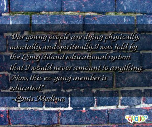 Our young people are dying physically, mentally,