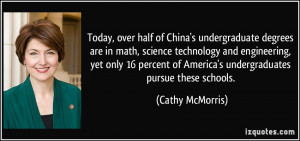 Today, over half of China's undergraduate degrees are in math, science ...