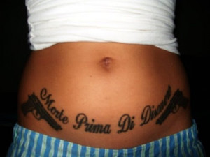 Death Before Dishonor in Italian