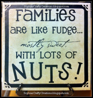 Personalized Tile and Coasters-Families are like Fudge