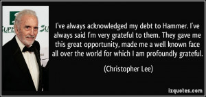 More Christopher Lee Quotes