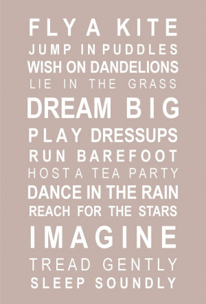 ... Barefoot - Host A Tea Party - Dance In The Rain - Reach For The Stars