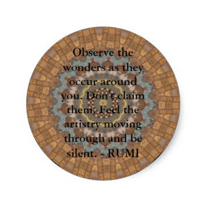 Rumi Quotes Round Stickers