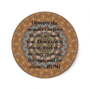 Rumi Quotes Round Stickers