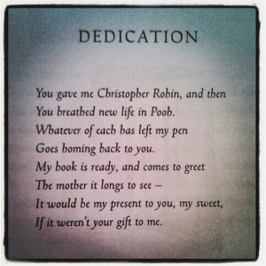have gorgeous quotes about love in them. Not least, the dedication ...