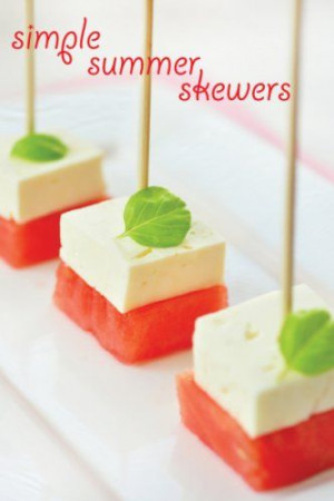 Watermelon & Feta: Simple Summer Skewers - SippitySup: Watermelon Feta ...