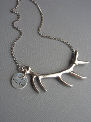 ... Necklaces, Hunting Necklaces, Personalized Handstamped, Deer Widow