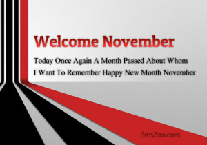 Welcome November Quotes Wishes
