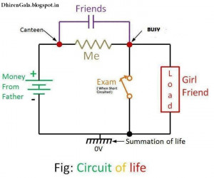 Funny Physics Circuit Diagram - Showing Circuit of Life