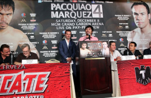 Manny Pacquiao (L) vs. Juan Manuel Marquez 4 L.A. Press Conference ...
