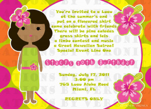 Hawaiian Luau Invitations Aloha gie luau hawaiian