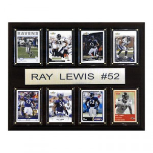 ... 1215RAYLEWIS8C Ray Lewis Baltimore Ravens NFL 8-Card Player Plaque