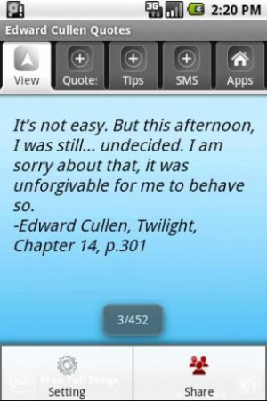 View bigger - Edward Cullen Quotes for Android screenshot