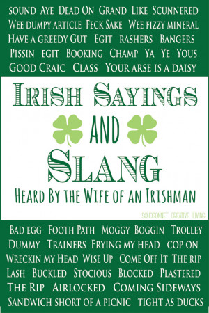 Irish Slang and Irish Sayings