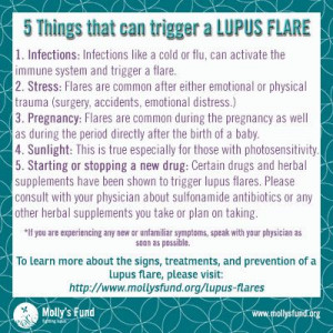 What can trigger a lupus flare?