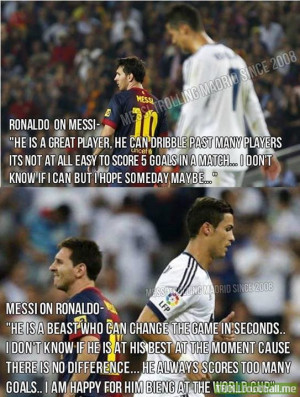 Messi and Ronaldo speak about each other #Respect