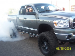 me and stacie in the old dodge